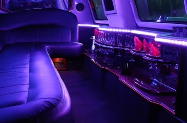 White Ford Expedition SUV Limousine Interior
