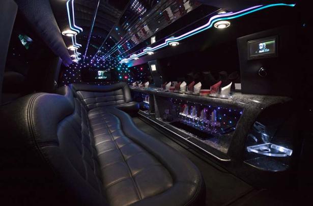 Black Lincoln Navigator L SUV Limousine Interior